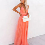 Robe Longue Dos Nu Plissée