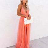 Robe Longue Dos Nu Plissée