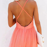 Robe Longue Dos Nu Plissée