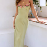 Robe Longue Fleurie à Bretelles