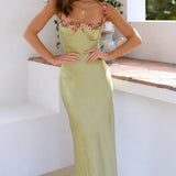 Robe Longue Fleurie à Bretelles