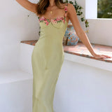Robe Longue Fleurie à Bretelles