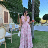 Robe Longue Fleurie à Bretelles