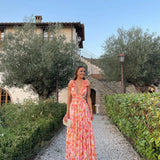 Robe Longue Fleurie à Bretelles