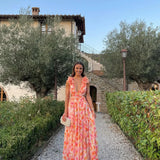 Robe Longue Fleurie à Bretelles