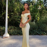 Robe Longue Bustier Satinée