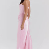 Robe Longue Bustier Drapée Élégante