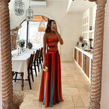 Robe Longue Bustier Multicolore