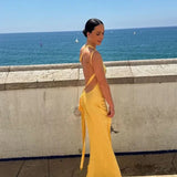 Robe Longue Satinée Dos Nu Glamour