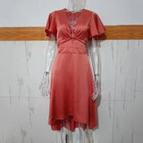 Robe Midi Fluide à Volants Romantique