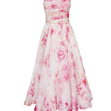 Robe Midi Bustier Fleurie