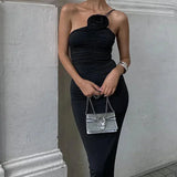Robe Midi Ajustée à Bretelles Fines