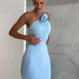 Robe Midi Ajustée à Bretelles Fines