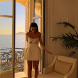 Robe Courte Bustier Fleurie