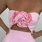 Robe Courte Bustier Fleurie