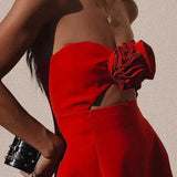 Robe Courte Bustier Fleurie