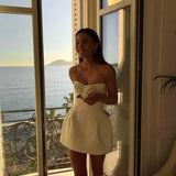 Robe Courte Bustier Fleurie