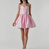 Robe Courte Bustier Évasée Élégance Princesse