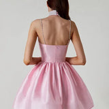 Robe Courte Bustier Évasée Élégance Princesse