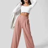 Pantalon Large Taille Haute Fluide Confort Moderne