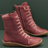 Bottines Femme Lacets Hautes – Bottes Casual Confort