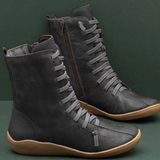 Bottines Femme Lacets Hautes – Bottes Casual Confort