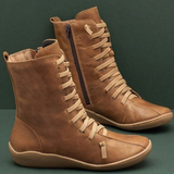 Bottines Femme Lacets Hautes – Bottes Casual Confort