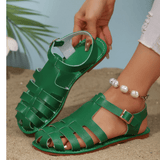 Sandales Femme Cuir Tressé – Sandales Plates Confort
