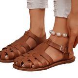 Sandales Femme Cuir Tressé – Sandales Plates Confort