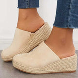 Mules Femme Compensées Espadrilles – Chaussures Été Confort