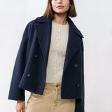 Caban Court Femme Élégant – Manteau Style Marin Chic