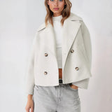 Caban Court Femme Élégant – Manteau Style Marin Chic