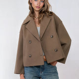 Caban Court Femme Élégant – Manteau Style Marin Chic