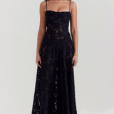 Robe Maxi Bustier Paillettes Élégance Soirée