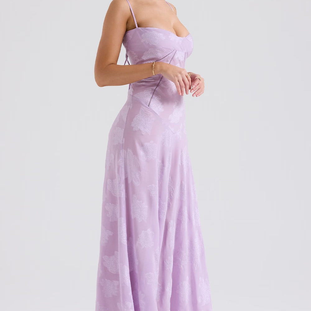 Robe Maxi Bustier Paillettes Élégance Soirée