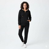 Ensemble Jogging Femme Capuche Zip Coupe Confort Style Casual