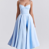 Robe Mi-Longue Verte Femme