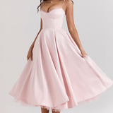 Robe Mi-Longue Verte Femme