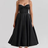 Robe Mi-Longue Verte Femme