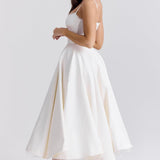 Robe Mi-Longue Verte Femme