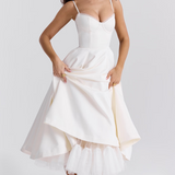 Robe Mi-Longue Verte Femme