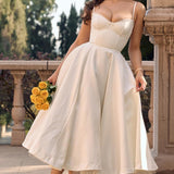 Robe Mi-Longue Verte Femme