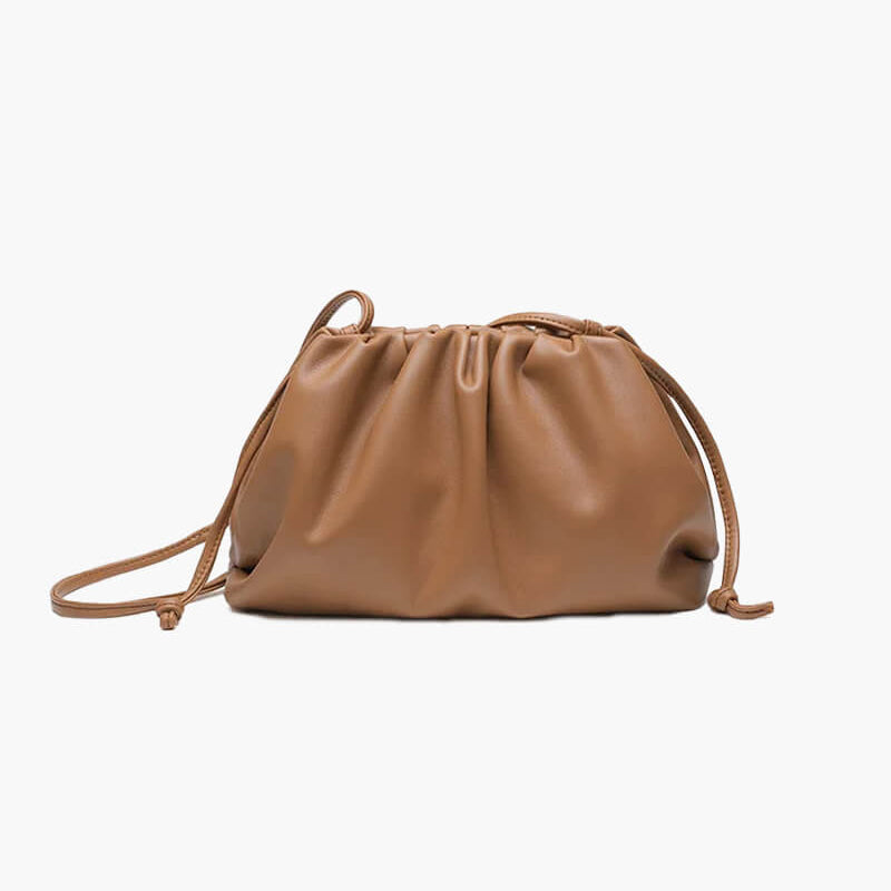 Sac bandoulière compact femme en cuir vegan
