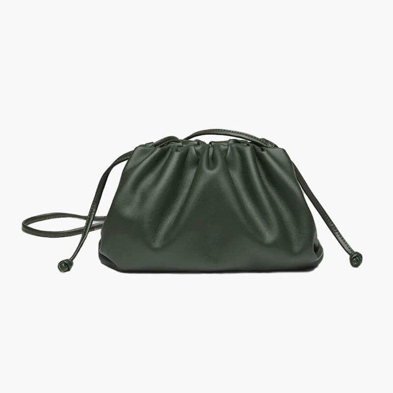 Sac bandoulière compact femme en cuir vegan
