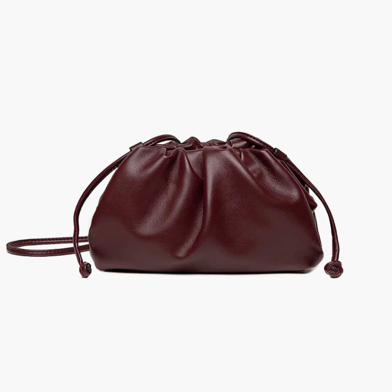 Sac bandoulière compact femme en cuir vegan