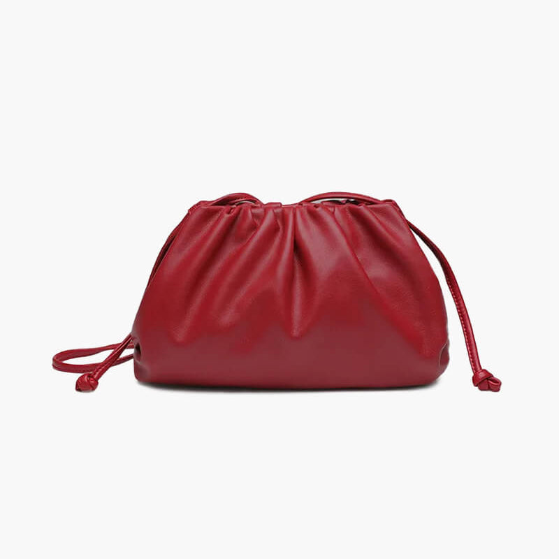 Sac bandoulière compact femme en cuir vegan