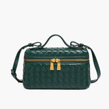 Sac à main tressé compact en cuir vegan