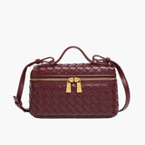 Sac à main tressé compact en cuir vegan