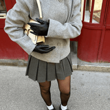 Veste femme en laine boutonnée à col montant
