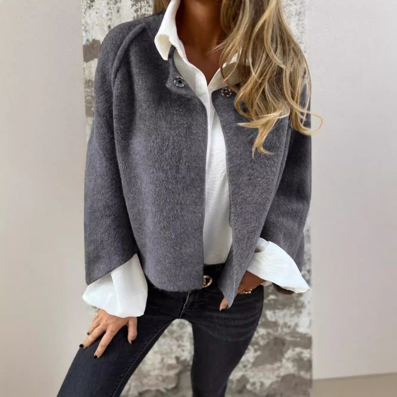 Veste Courte Maille Boutonnée Coupe Décontractée Confort Chic